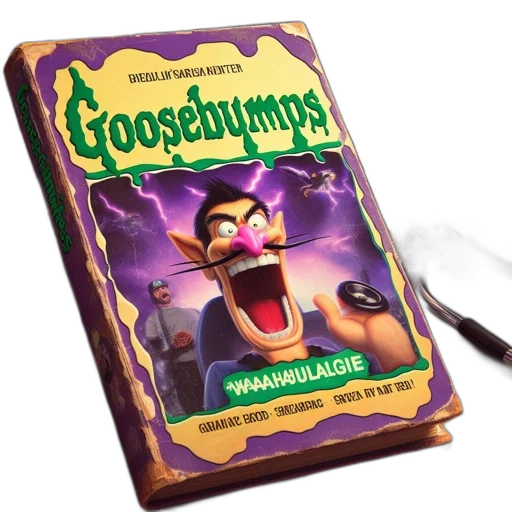 concept art, cartoon, vibrant, goosebumps transparent PNG cut-out