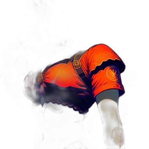 jacket, dragon, weapon, mask transparent PNG cut-out