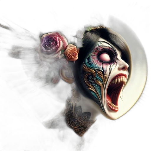mask, face, flower, staff transparent PNG cut-out
