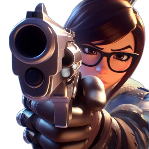 weapon, face, staff, jacket transparent PNG cut-out
