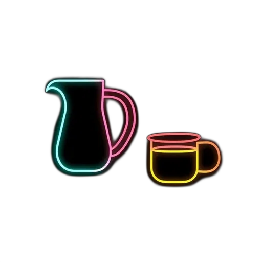 food, 3d render, vaporwave, pixel art transparent PNG cut-out