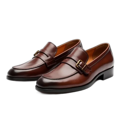 shoes, pair, brown, leather transparent PNG cut-out