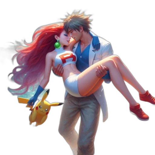 concept art, pixel art, anime, 3d render transparent PNG cut-out
