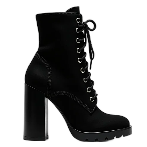 shoes, lace, chunk, heel transparent PNG cut-out