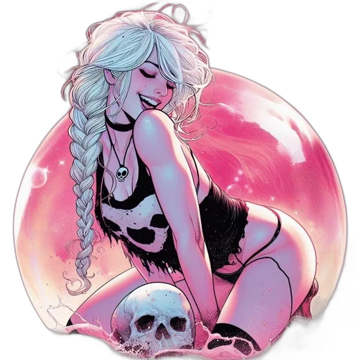 comic book art, concept art, fantasy art, cartoon transparent PNG cut-out