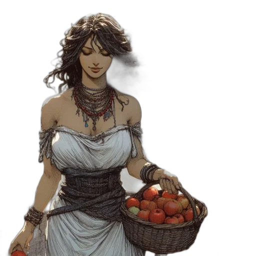 dress, food, jewelry, fantasy art transparent PNG cut-out