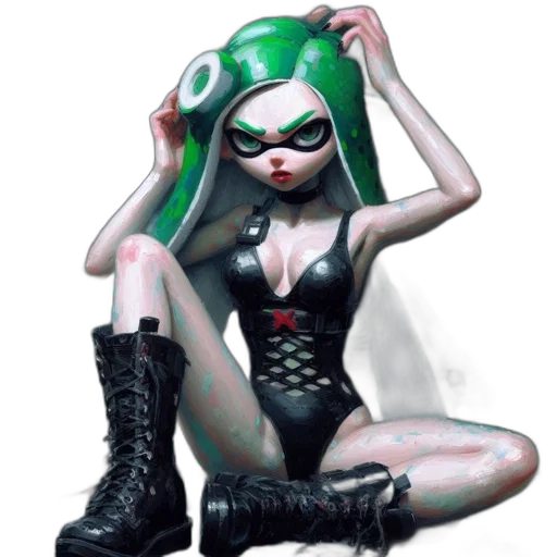 dress, mask, creature, weapon transparent PNG cut-out
