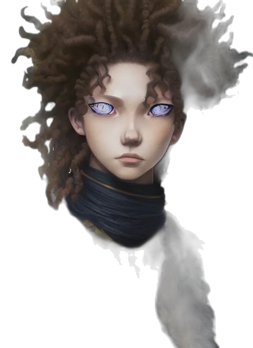 face, mask, creature, staff transparent PNG cut-out