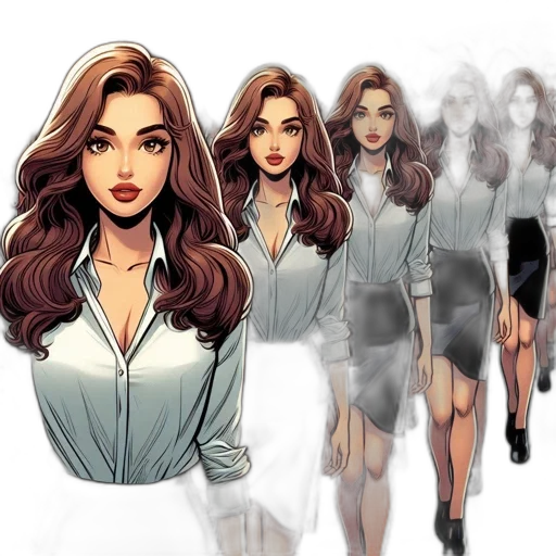 comic book art, concept art, cartoon, fantasy art transparent PNG cut-out