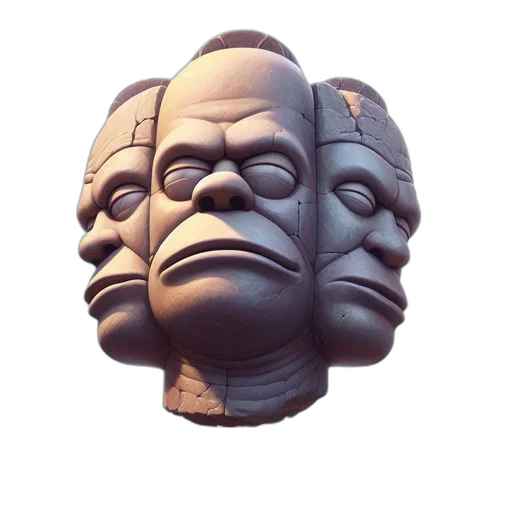 mask, face, staff, creature transparent PNG cut-out