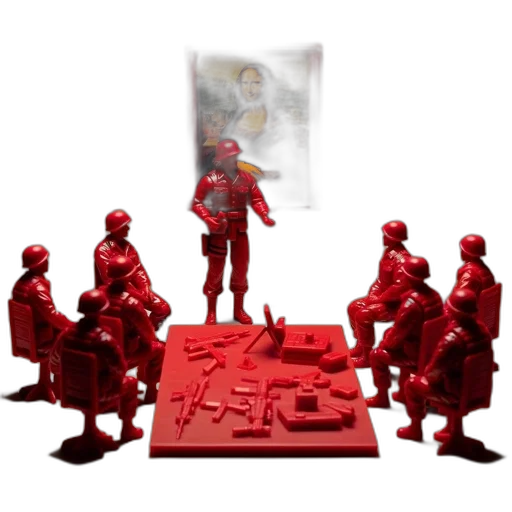 concept art, 3d render, red, stylized transparent PNG cut-out