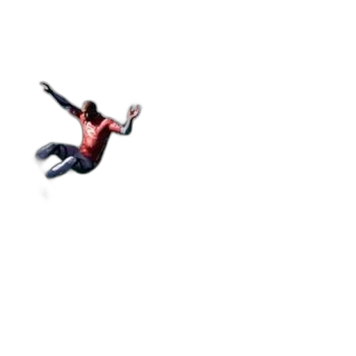pixel art, 3d render, surfer, red transparent PNG cut-out