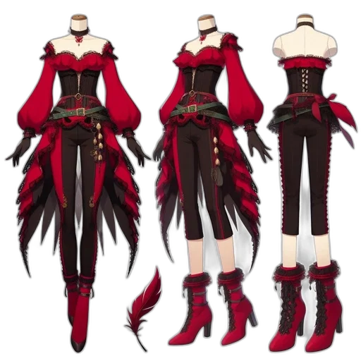 concept art, fantasy art, 3d render, anime transparent PNG cut-out