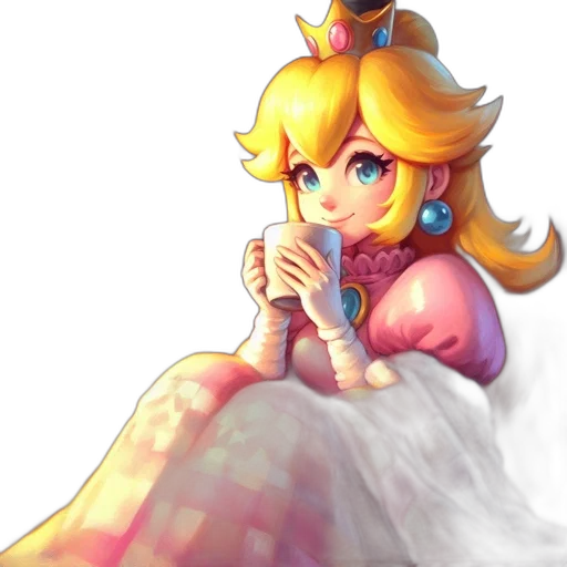 dress, crown, weapon, pixel art transparent PNG cut-out