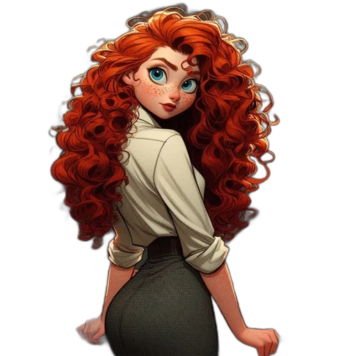 hair, dress, cartoon, concept art transparent PNG cut-out