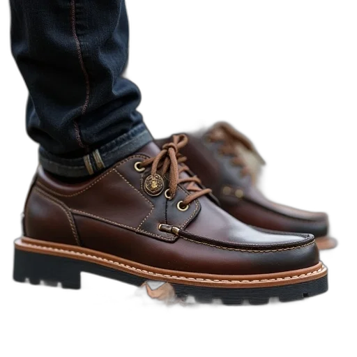 shoes, photorealistic, 3d render, earth tones transparent PNG cut-out