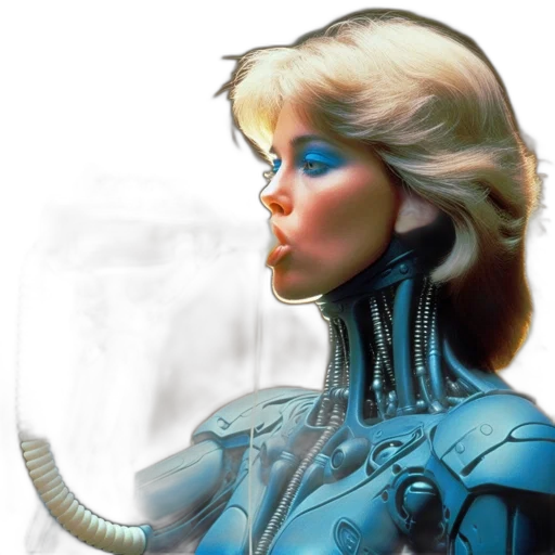 robot, concept art, comic book art, cyberpunk transparent PNG cut-out