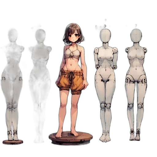 dress, robot, creature, weapon transparent PNG cut-out