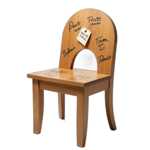 furniture, concept art, wooden, chair transparent PNG cut-out