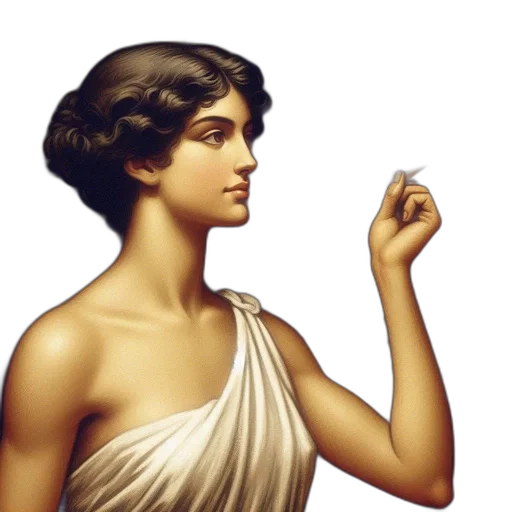 dress, jewelry, face, staff transparent PNG cut-out