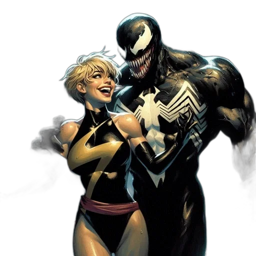 comic book art, concept art, blonde, woman transparent PNG cut-out