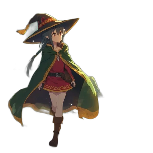 hat, staff, dress, weapon transparent PNG cut-out