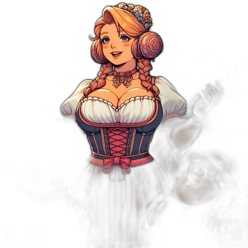 dress, staff, crown, pixel art transparent PNG cut-out
