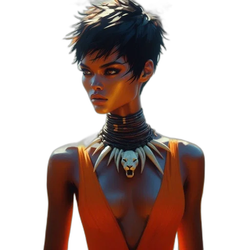 jewelry, dress, face, robot transparent PNG cut-out