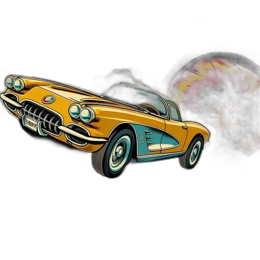 car, concept art, photorealistic, 3d render transparent PNG cut-out