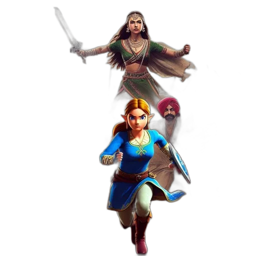 concept art, fantasy art, pixel art, 3d render transparent PNG cut-out