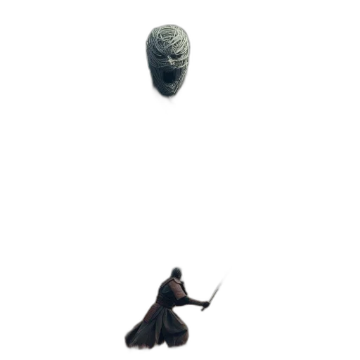 mask, face, creature, sword transparent PNG cut-out