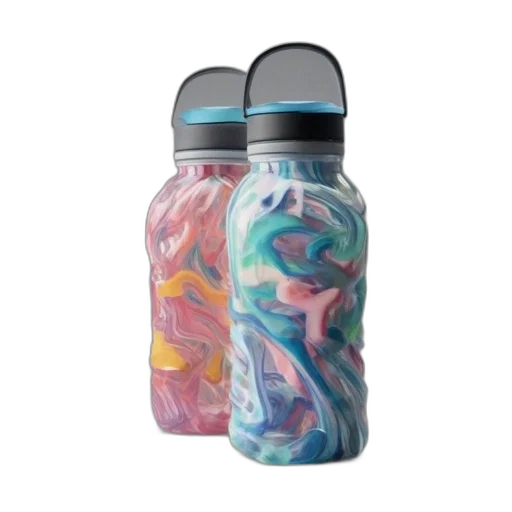 bottle, dress, vaporwave, pastel transparent PNG cut-out