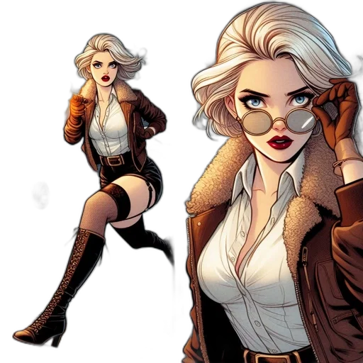 jacket, comic book art, concept art, cartoon transparent PNG cut-out