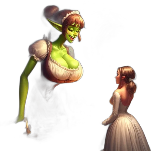 dress, creature, concept art, fantasy art transparent PNG cut-out