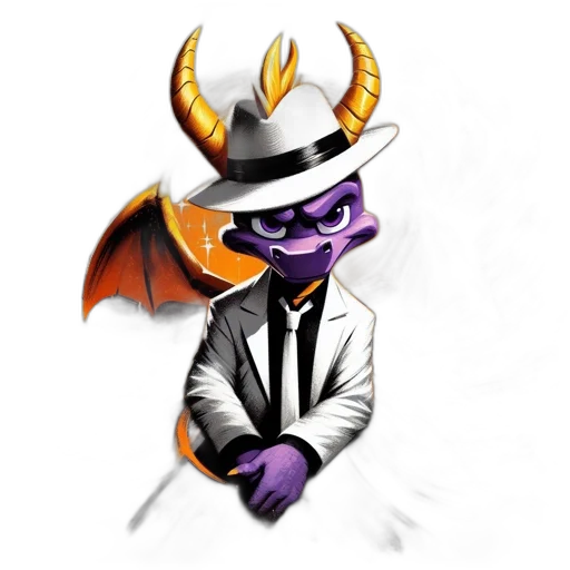 dragon, staff, mask, hat transparent PNG cut-out