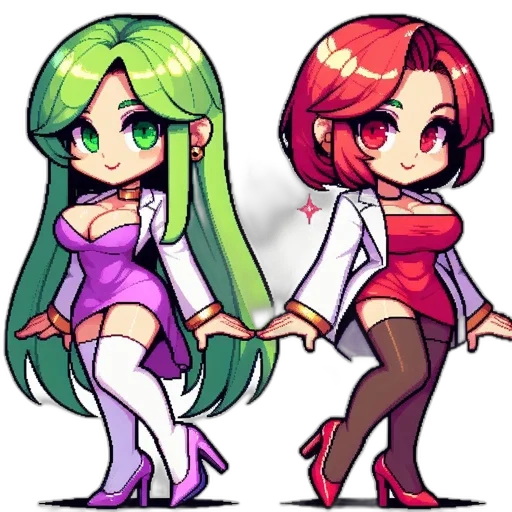 pixel art, anime, concept art, cartoon transparent PNG cut-out