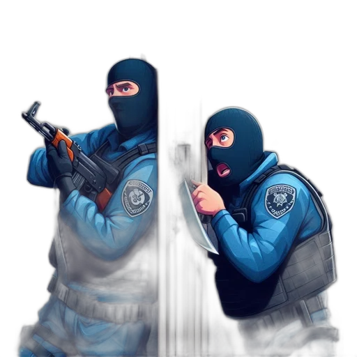 weapon, mask, jacket, concept art transparent PNG cut-out