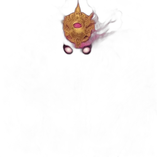 mask, crown, creature, staff transparent PNG cut-out