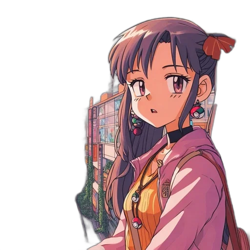 jacket, dress, face, weapon transparent PNG cut-out