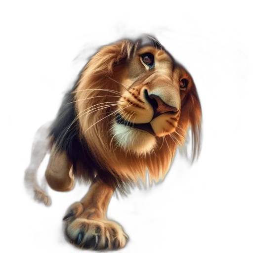 animal, creature, crown, photorealistic transparent PNG cut-out