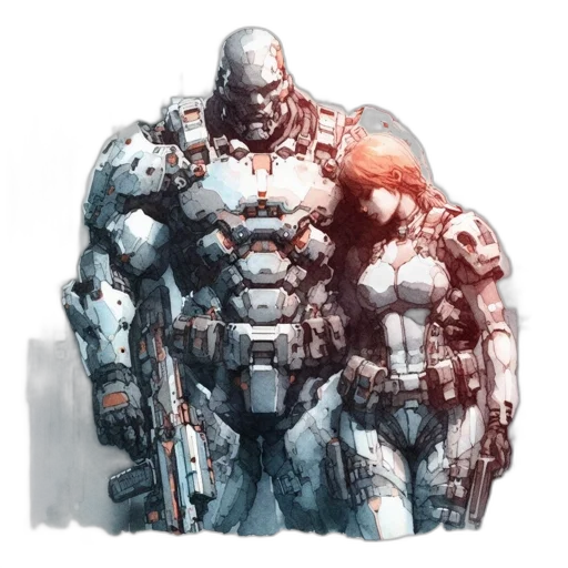 robot, weapon, concept art, comic book art transparent PNG cut-out