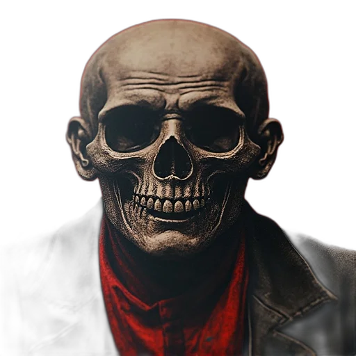 face, mask, jacket, staff transparent PNG cut-out