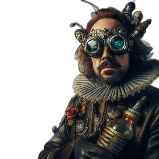 mask, robot, jacket, staff transparent PNG cut-out