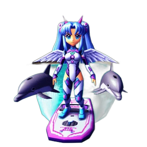 robot, concept art, vaporwave, pixel art transparent PNG cut-out
