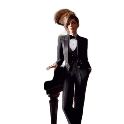 staff, hat, jacket, concept art transparent PNG cut-out