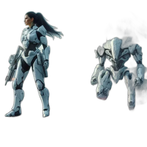 robot, dragon, concept art, 3d render transparent PNG cut-out
