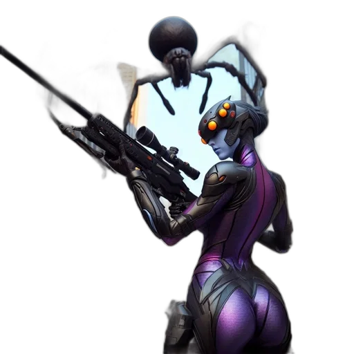 weapon, robot, staff, jacket transparent PNG cut-out