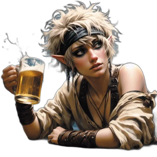 fantasy art, concept art, photorealistic, cyberpunk transparent PNG cut-out