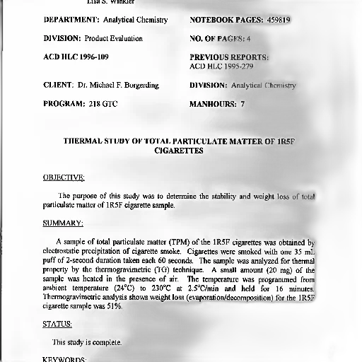 document, titled, thermal, study transparent PNG cut-out