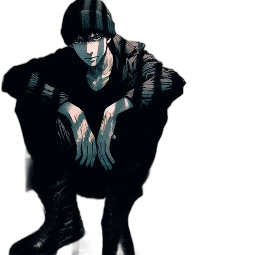jacket, weapon, mask, creature transparent PNG cut-out